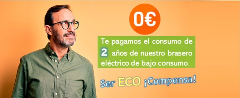 brasero eléctrico de bajo consumo