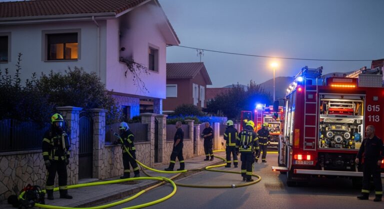 Incendio por brasero en Valdelagua (Santa Marta de Tormes)